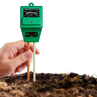 Термометр для измерения влажности, кислотности и освещения почвы/градусник/для теплицы/для почвы/измеритель
