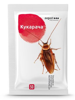 Кукарача "Avgust" от тараканов, чешуйниц, мокриц 50г