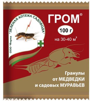 Средство для защиты садовых растений от медведки Гром 100гр 3 шт