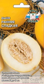 Дыня Ранняя Сладкая 0,5г Ср (Седек) 10  штук