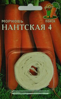 Агрохолдинг Поиск / Семена овощей / Морковь Нантская 4 (Лента) / набор из 3-х упаковок