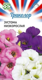 Эустома Триколор низкорослая 9шт Одн смесь 15см (Гавриш) 10 упак.