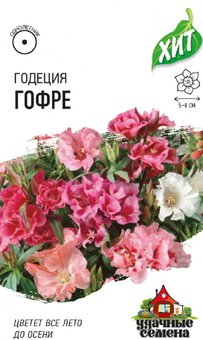 Семена Годеция Гофре махровая, смесь, 0,1 г, Удачные семена, х3