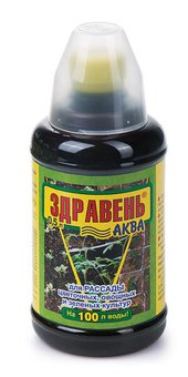 Комплексное органоминеральное удобрение "Здравень аква" 0,5л (для рассады) (концентрат)