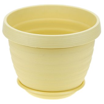 Горшок Толедо D20  3,0 л крем с поддоном (уп.19) 5PL0431