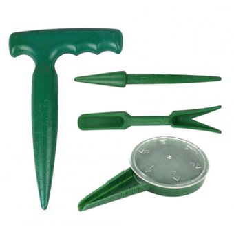 Набор инструментов для посадки (сеялка для семян, лункообразователь маленький и большой, вилка посадочная) HD1101