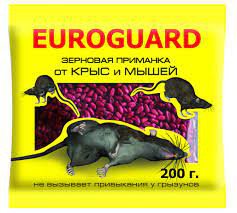Зерно EUROGUARD от крыс и мышей 200гр (40 шт) пр-во Италия 0908