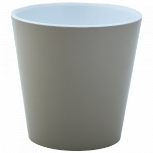Горшок со вставкой ДЕКО 13*12,5 1л. какао-белый 10/120