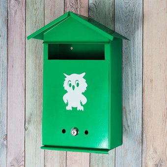 Ящик почтовый зеленый с внутренним замком х5